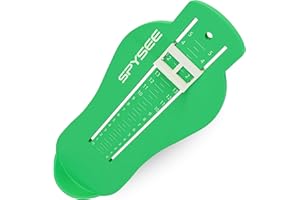 SPY SEE OPEN YOUR EYES Kids Foot Measurement Device US SIZES | Professional Foot Gauge Kids Measuring Shoe Sizer for 0-8 Years Old Use (GREEN)
