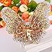 EVER FAITH Women's Austrian Crystal Butterfly Brooch Topaz-Color Gold-Tone
