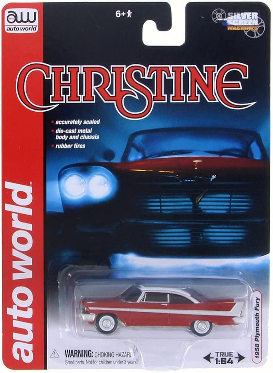 AUTO WORLD AWSS6401 Plymouth Fury - Christine - 1/64, Red/White