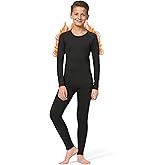 Rolimaka Boys' Thermal Underwear Set Youth kids Fleece Lined Leggings Pants Compression Long Johns Base Layer Top and Bottom