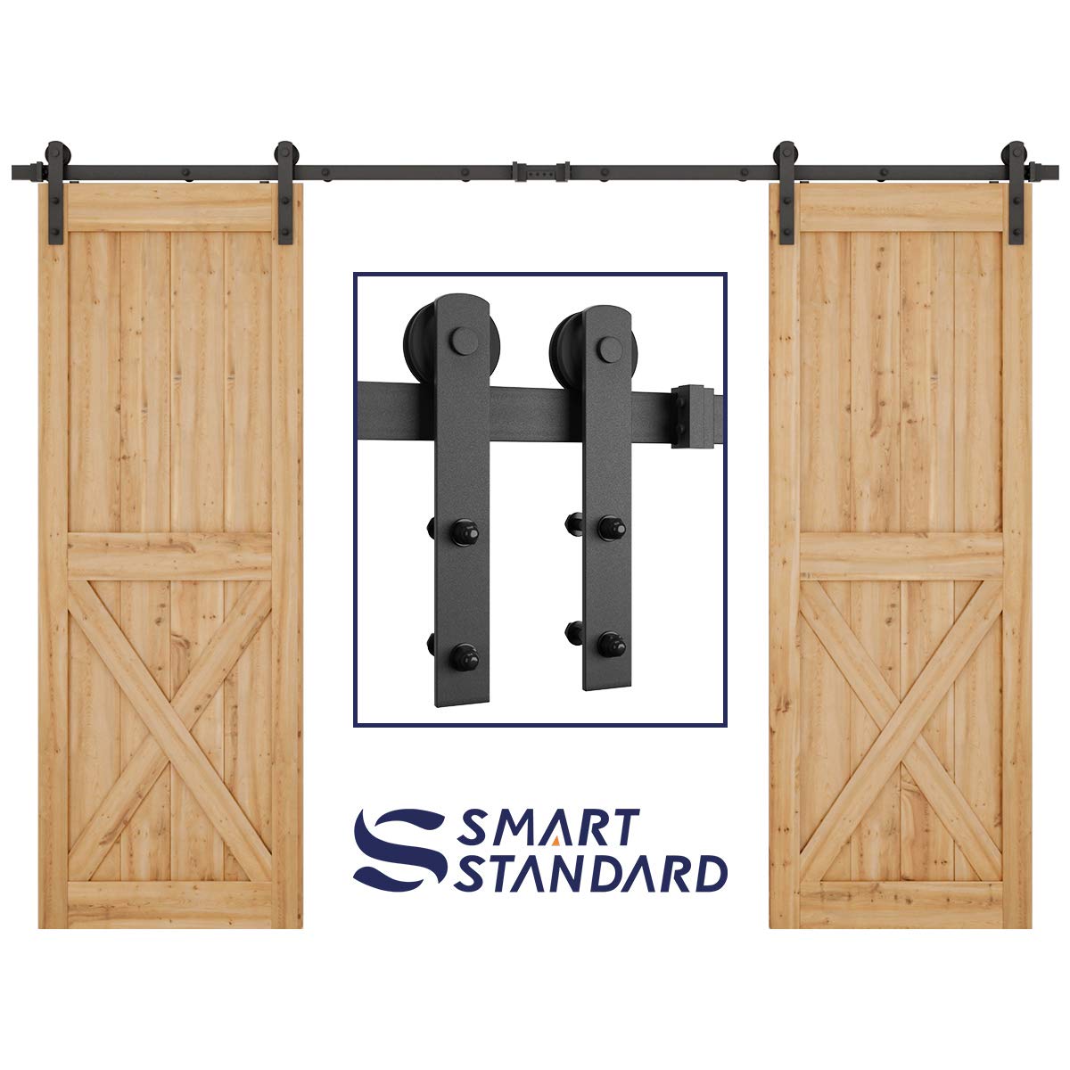 Galleon 10ft Heavy Duty Double Door Sliding Barn Door Hardware