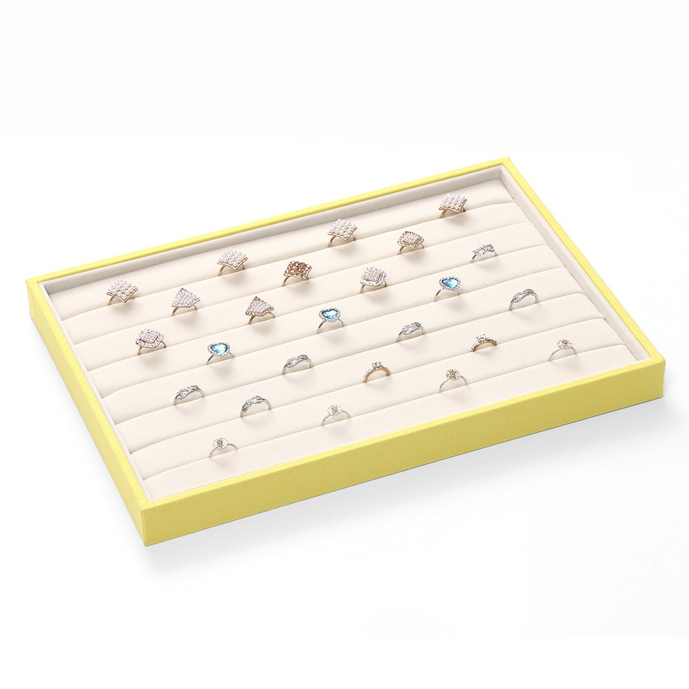 Bocar Jewelry Ring Display Showcase Organizer Holder Plate(CP-yellow-JZ)
