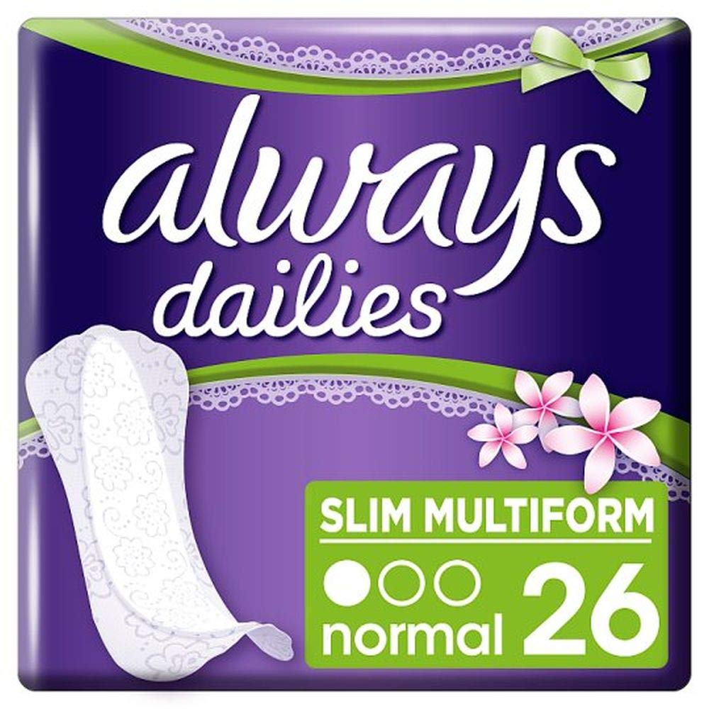 ALWAYS Incontinence Dailies FLEXISTYLE Slim Liners Comfort Scented 26'S