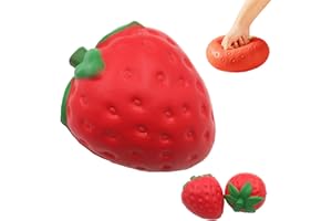 Giant Strawberry Squishy Jumbo, Squeezy Strawberry Stress Ball, Jumbo Squishy Strawberry Fidget Adults, Squishy Toys Large St