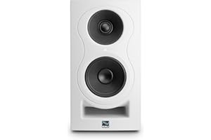 KALI AUDIO IN-5 5" Powered 3-way Studio Monitor - 160W Speaker System with Boundary Compensation EQ Settings - For Mixing, Recording, Audio Production - XLR, TRS, RCA Inputs - Single, White