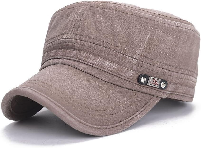 Sunbo Men Vintage Army Military Retro Distressed Flat Hat Cap