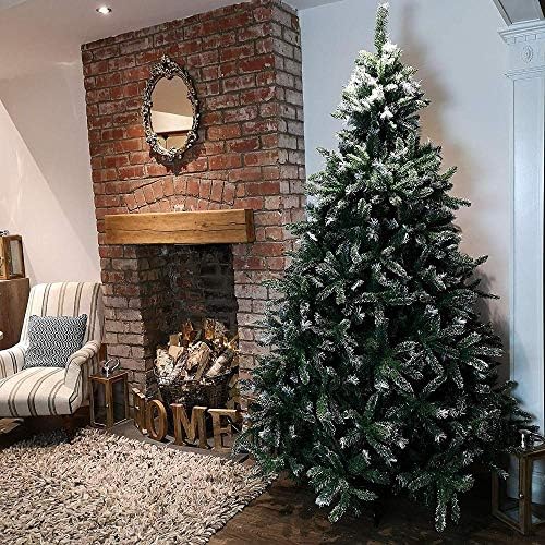 Eleganteasygoing Flocked Christmas Tree 8Ft (240Cm) Mountain Snow Fir Christmas Tree with 1 599 Tips-6Ft