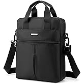 natyrlpog Men's 14-inch Laptop Shoulder Bag Nylon, Messenger Bag Business Waterproof Casual Black, Large Crossbody for Work Travel Outdoor