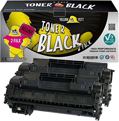 YELLOW YETI CE505A 05A (2,300 Pages) 2 Compatible Toner Cartridges for LaserJet P2030 P2035 P2035n P2050d P2055 P2055d P2055dn P2055x i-SENSYS LBP6300dn LBP6650dn LBP6670dn [3 Years service]