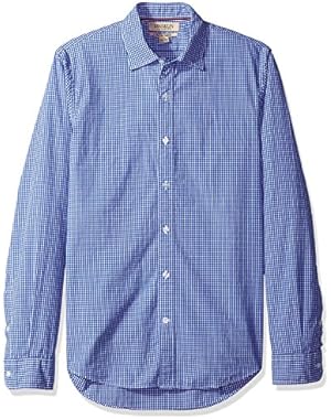 Men's Slim-Fit Long-Sleeve Small-Scale Gingham Shirt