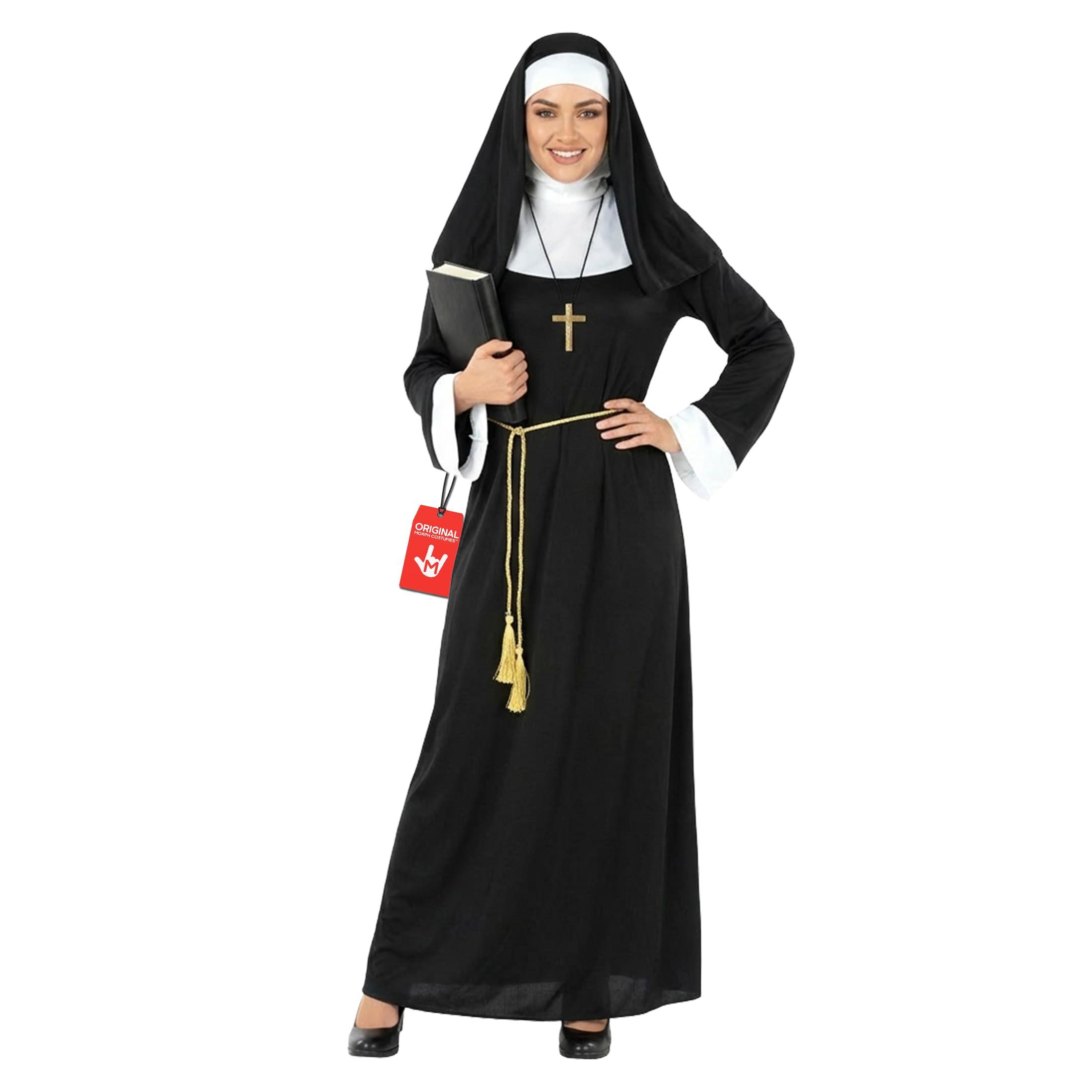Morph Nun Costumes For Women, Nuns Costumes For Women Plus Size, Nun Outfit Womens, Halloween Costume Adult Womens, XX-Large
