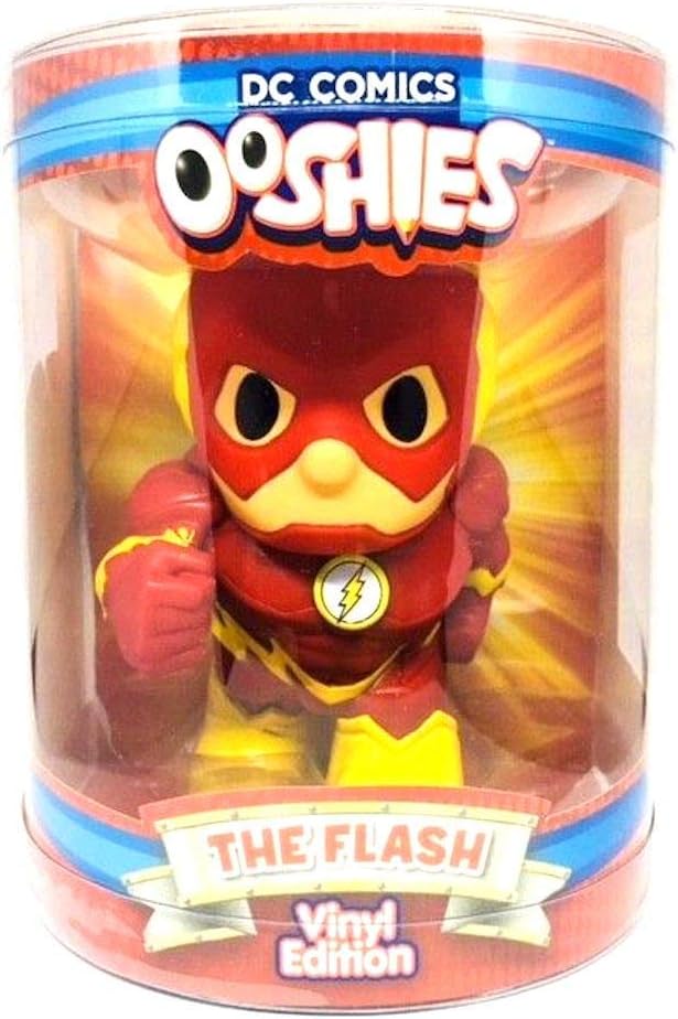 Indoor Toys JU Toy Kids (Bonus LJIF DC 1 INCH Figure) Ooshies DC Comics Series 1 Silver Age Deluxe 4-Inch Vinyl Edition Flash