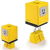 XNMOA USB C Charger Block 30W Robot Type C Charger USB Wall Plug Adapter Fast Charging Block with USBA and USBC, Dual Port Cube Power Wall Outlet for iPhone 17/16/15 Series, iPad, Galaxy for One Pack