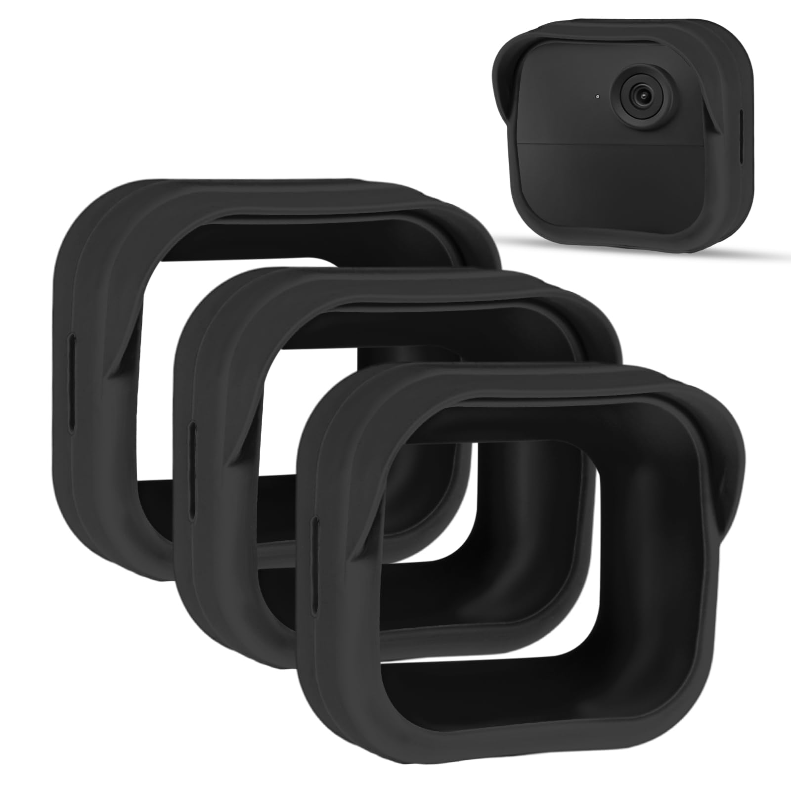 Photo 1 of PEUTIER 3pcs Silicone Case for All-New Blink Outdoor 4 (4th Gen), Camera Covers Weatherproof Camera Protective Skin Cover Camera Accessories for All-New Blink Outdoor 4 Smart Security Camera(Black)