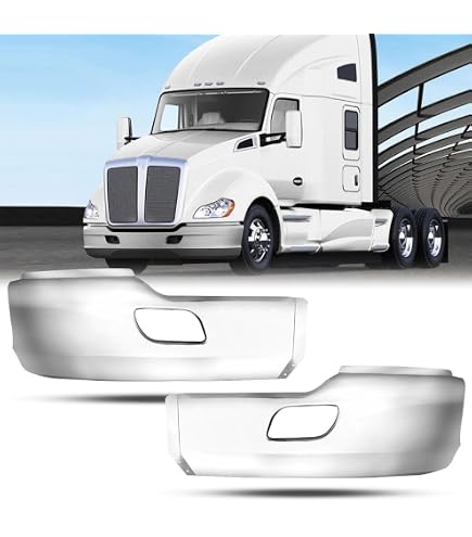 Black ABS Front Bumper Corner For Kenworth T660 (2008-2017) | Driver Or Passenger Side With Fog Light Hole