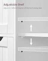 VASAGLE Cloud White Bathroom Floor Cabinet 4 Drawers 1 Door 65x35x90 cm view 4