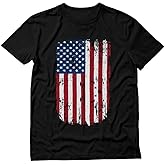 Tstars Distressed American Flag Shirt for Men | Patriotic USA 'Merica Tee - 4th of July & Memorial Day Gift Idea