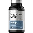 Horbäach Magnesium Citrate | 400mg | 200 Caplets | Vegetarian, Non-GMO, and Gluten Free Supplement