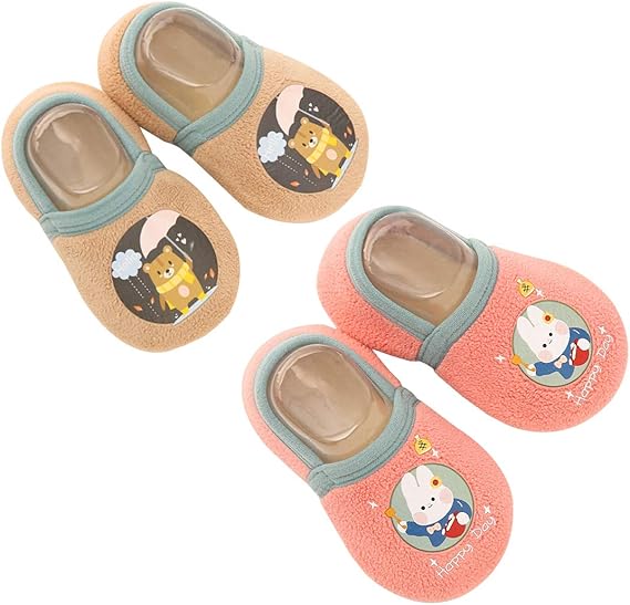 Amazon Co Jp Bole Kk ベビーソックス シューズ 赤ちゃん 靴下 女の子 男の子 靴下 子供 新生児 2足セットルームシューズ キッズ用 滑り止め付き かわいい 出産祝い 厚手 服 ファッション小物