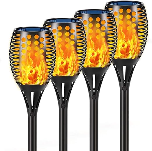 Bebrant Solar Torch Light Upgraded42.9 inches Flickering Flames
