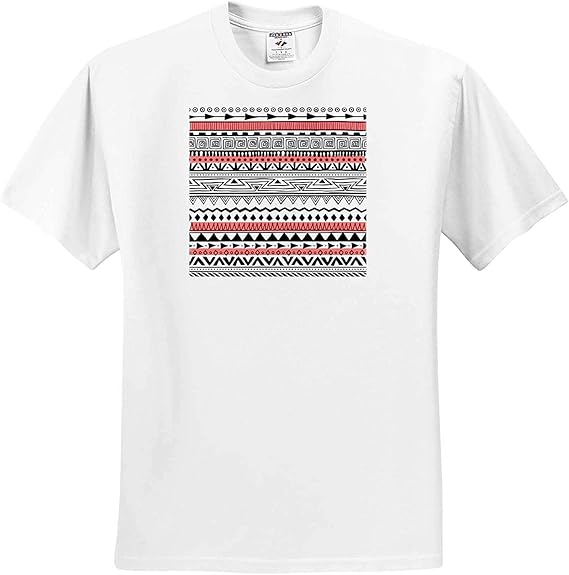 Amazon Co Jp トライバル トライバル パターン黒の白と赤のtシャツ 服 ファッション小物