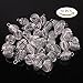 Teenitor 50 Pcs 20x25mm Silver Plated Spiral Bead Cage Charms Pendants, Fits Beads To 19mm Max.