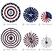 4th of July Decorations Paper Fan for Patriotic Decorations Veterans Day Party, Independence Day Party Supplies