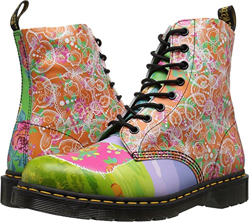 Dr. Martens Women's Pascal Daze in Backhand Leather Fashion Boot, Multi, 4 Medium UK (6 US)
