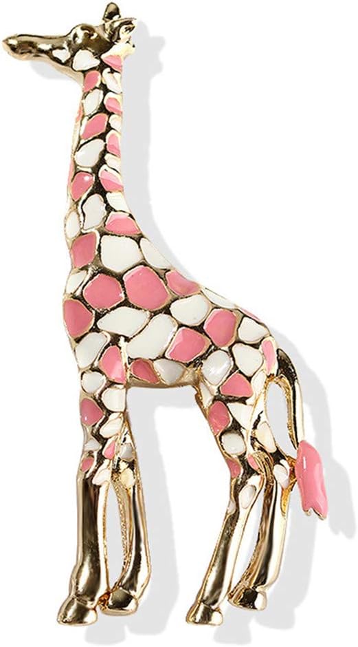 Faliya Giraffe Shape Brooch Pin Cartoon Animal Lapel Pin Exquisite Brooches