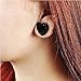 BodyJ4You 4PC Ear Plugs Heart Tunnels Glossy Black White Acrylic 2G Double Flare Expanders