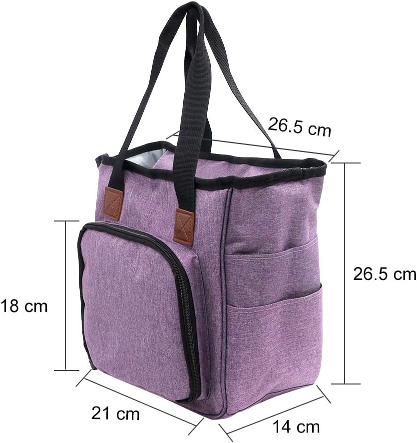 SumDirect Yarn Bag, Knitting Organizer Tote Bag Portable Storage Bag for Yarns Carrying Projects, Knitting Needles - Image 3