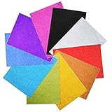 Outus Self Adhesive Glitter Vinyl Sticker Metallic Gemstone Sign Art Sheets, A4, 10 Pieces