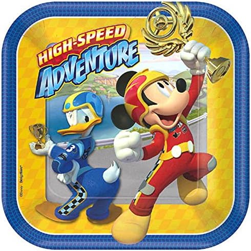 Roadster Racers Mickey Mouse 'Mickey and The Small Paper Plates (8ct)