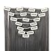 S-noilite 8 Piece 24 I Head Hair Extension 18 ClipT209s Clip-o(Dark Grey)