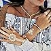 Flash Tattoos Wanderlust Authentic Metallic Temporary Tattoos 3 sheet Pack (Gold/silver/white) - Includes Over 28 Premium Waterproof Tattoos