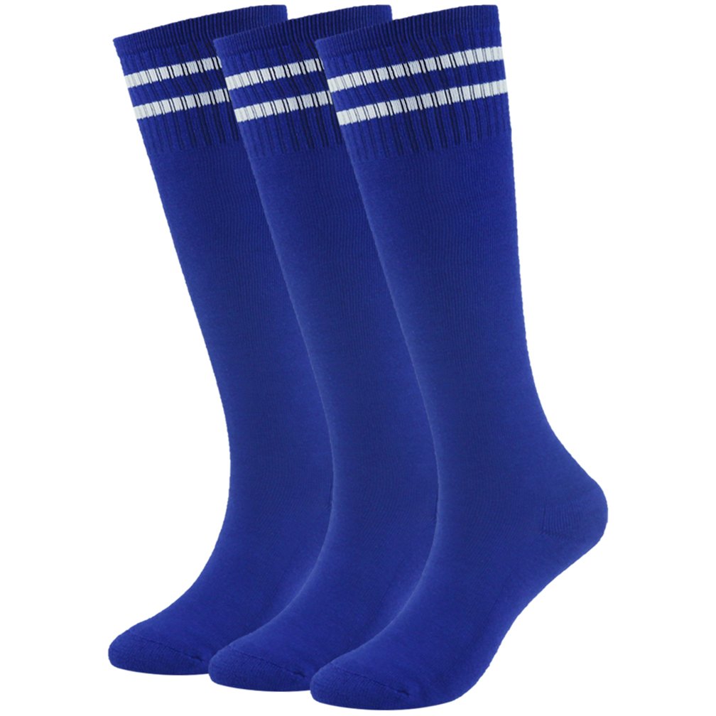 Youth Baseball Socks Fasoar Teens Long Striped Knee High Rugby Football Socks 3/8/12 Pairs