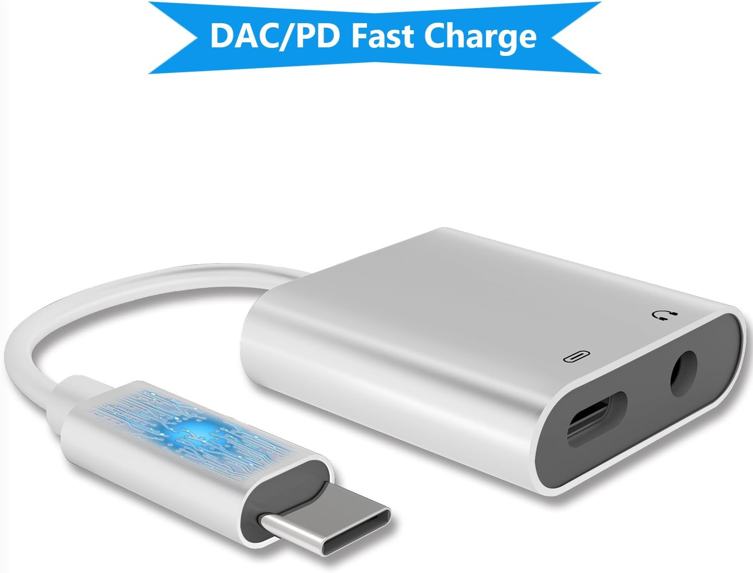 VIMVIP USB C to 3.5mm Adapter Pixel 2/XL Type C to 3.5mm Audio Headphone Jack & USB-C PD Fast Charging Port Cable [Calling & Volume Control] for Google Pixel 2/XL, HTC U11, Essential PH-1, Huawei, LG