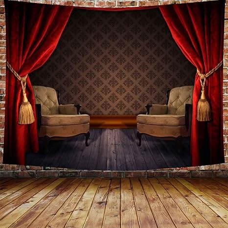 Amazon Co Jp Joocar 劇場装飾タペストリー壁掛け赤いカーテン壁掛け居間の寝室の寮の家の装飾の芸術のタペストリー ホーム キッチン