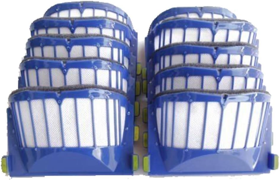 Replacement Parts 10 x Aero Vac Filters Kit for iRobot Roomba 500 600 Series 536 550 614 620 630 650 655 660 665 671 680 690 Vacuum Accessory