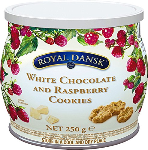 ロイヤルダンスク ホワイトチョコ&ラズベリークッキー 250g