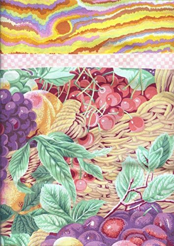 Sleep in Beauty Handmade Pillowcase Pair by Elaine Larson with Reiki Energy - Luscious Fruit Basket Kaffe Fassett Fabric