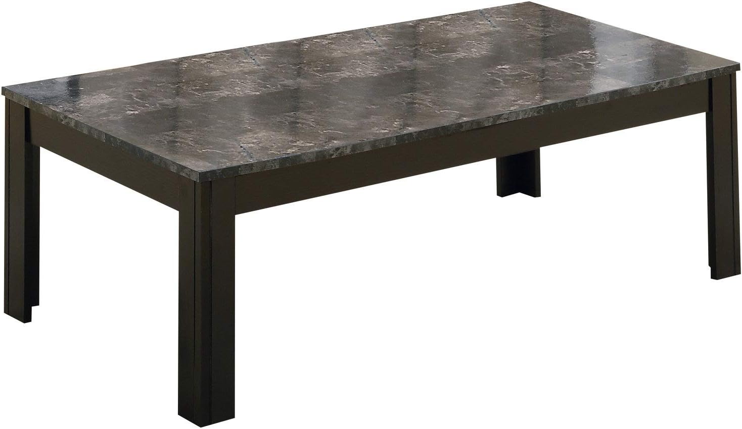 Ergode Table Set - 3PCS Set/Black/Grey Marble-Look TOP: Furniture & Decor