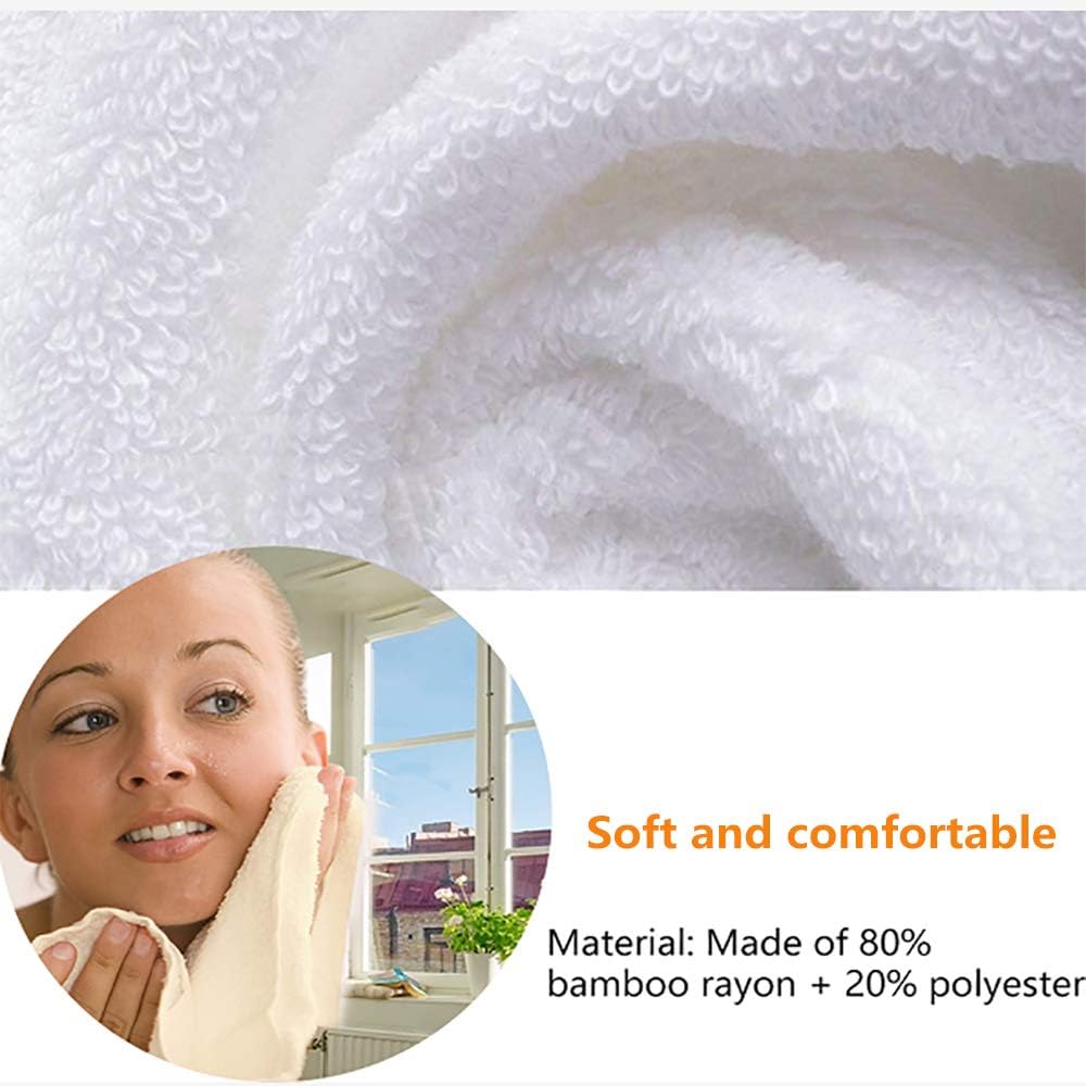 HOPAI Washcloths Bamboo Towel Set 10 Pack for Bathroom-Hotel-Spa-Kitchen Multi-Purpose Fingertip Towels & Face Cloths 10'' x 10'' (Multi - 1): Kitchen & Dining