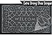 Quality Entrance Rug Door Mat Super Effective Shoe Scraper Fabric Elegant Welcome Design Indoor And Outdoor Doormat Super Grip Rubber Backing Color Grey Size 17.5