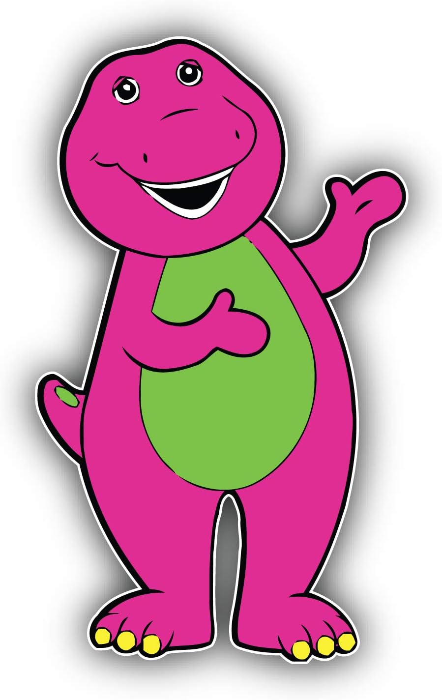 Barney Cartoon Vinyl Sticker Bumper 