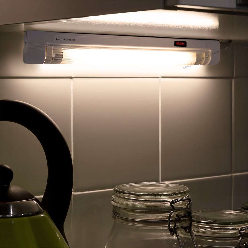 T5 Undershelf Light Fitting + 6W 8W 13W CFL Tube Complete Unit