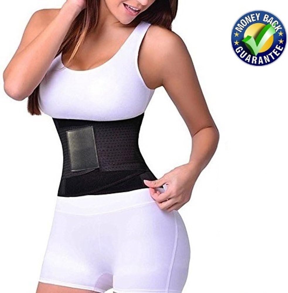 ARKSTAR Waist Trainer Belt,Waist Cincher Trimmer with Double Elastic Strap Body Shaper Belt for Women Men Weight Loss
