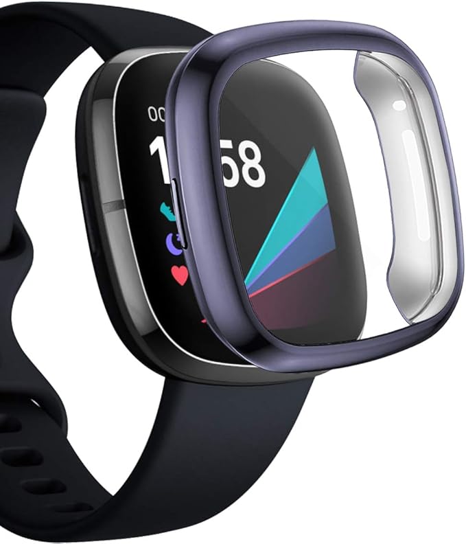 KIMILAR compatible with Fitbit Sense/Fitbit Versa 3 Screen Protector, 2