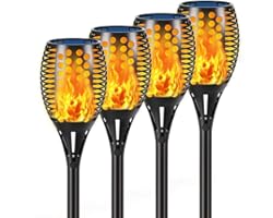 Aityvert Solar Lights, 43" Flickering Flames Torch Lights Outdoor Waterproof Landscape Decoration Lighting Dusk to Dawn Auto 