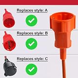 Spares2go 20m Extra Long Power Cable UK 3 Pin Plug for Qualcast view 4